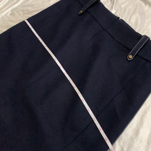 J. Crew Wool Pencil Skirt | Navy Blue Wool Skirt Size 8 - Picture 8 of 11